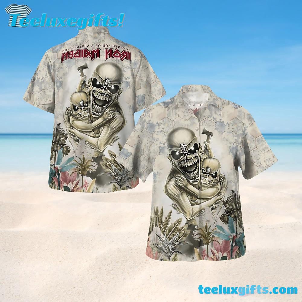 Iron Maiden Seventh Son Of A Seventh Son 1988 Summer Aloha Hawaiian Shirt