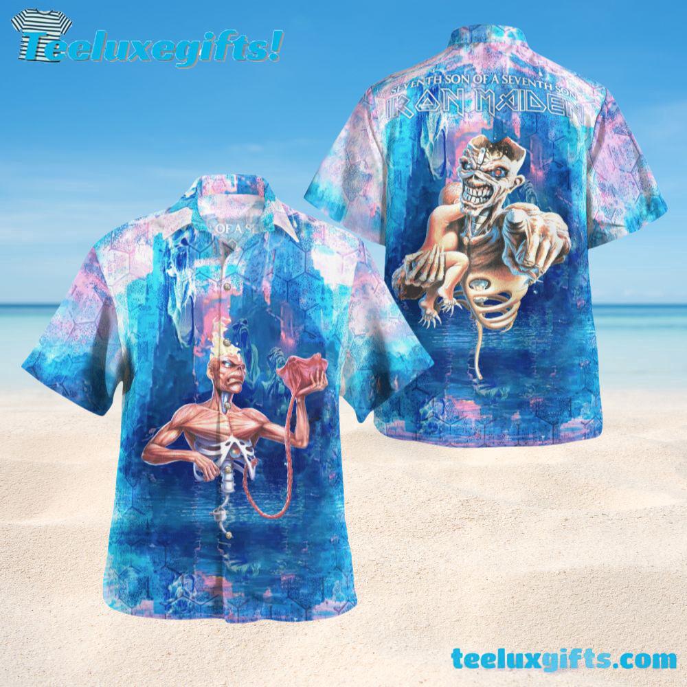 Iron Maiden Seventh Son Of A Seventh Son Frozen Summer Aloha Hawaiian Shirt