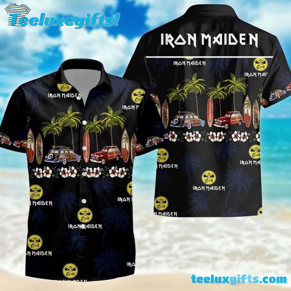 Iron Maiden Surf Vibes Tropical Summer Aloha Hawaiian Shirt