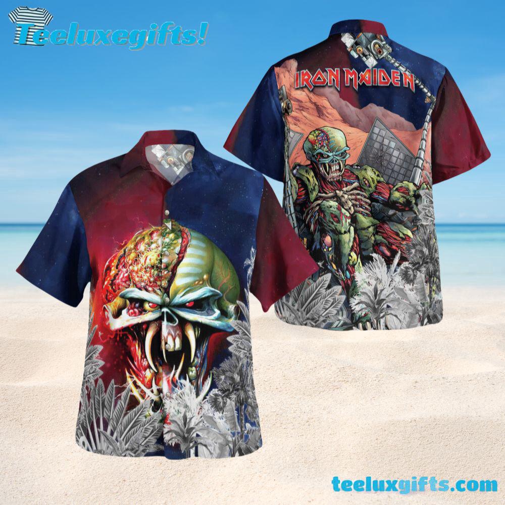 Iron Maiden The Final Frontier 2015 Summer Aloha Hawaiian Shirt