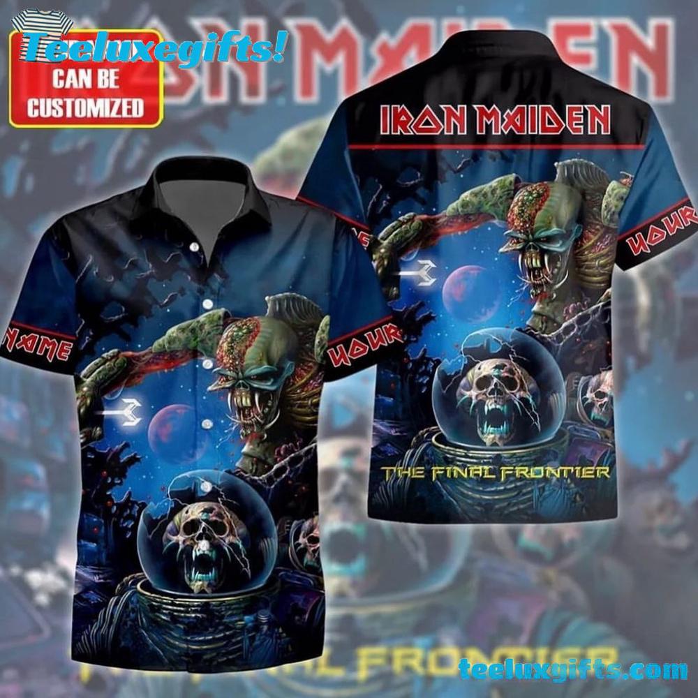Iron Maiden The Final Frontier Galactic Summer Aloha Hawaiian Shirt
