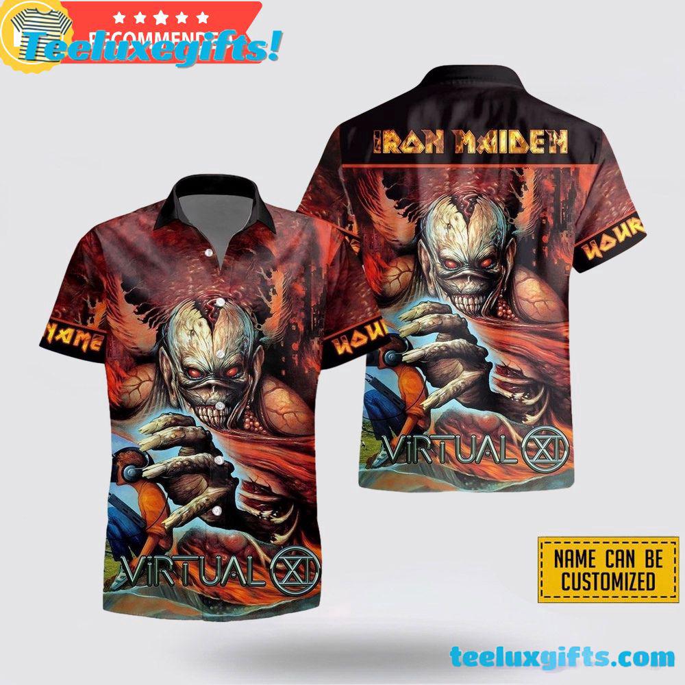 Iron Maiden Virtual Xi Custom Name Summer Aloha Hawaiian Shirt