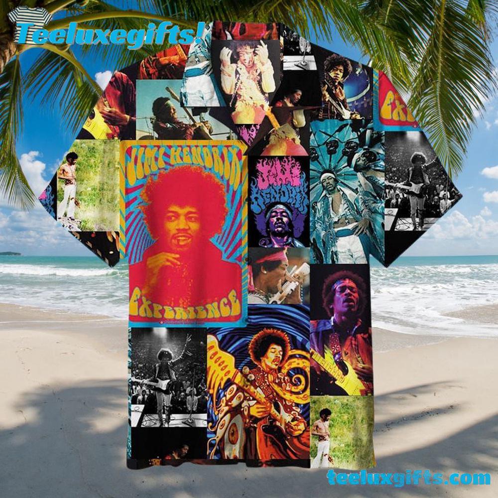 Jimi Hendrix Collage Summer Aloha Hawaiian Shirt