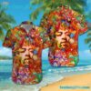 Jimi Hendrix Face Tie Dye Summer Aloha Hawaiian Shirt