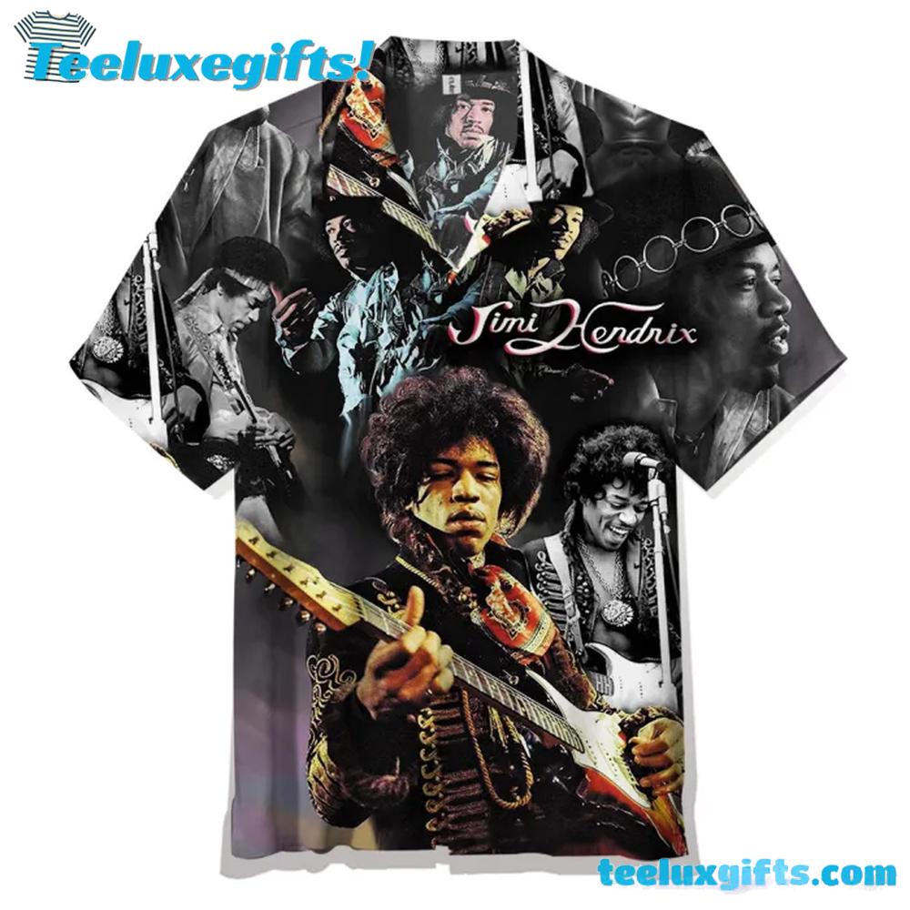 Jimi Hendrix Legendary Moments Collage Summer Aloha Hawaiian Shirt