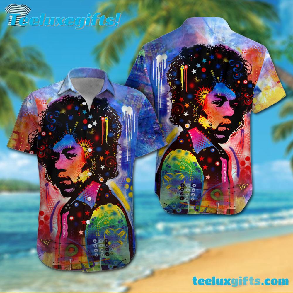 Jimi Hendrix Pop Art Summer Aloha Hawaiian Shirt