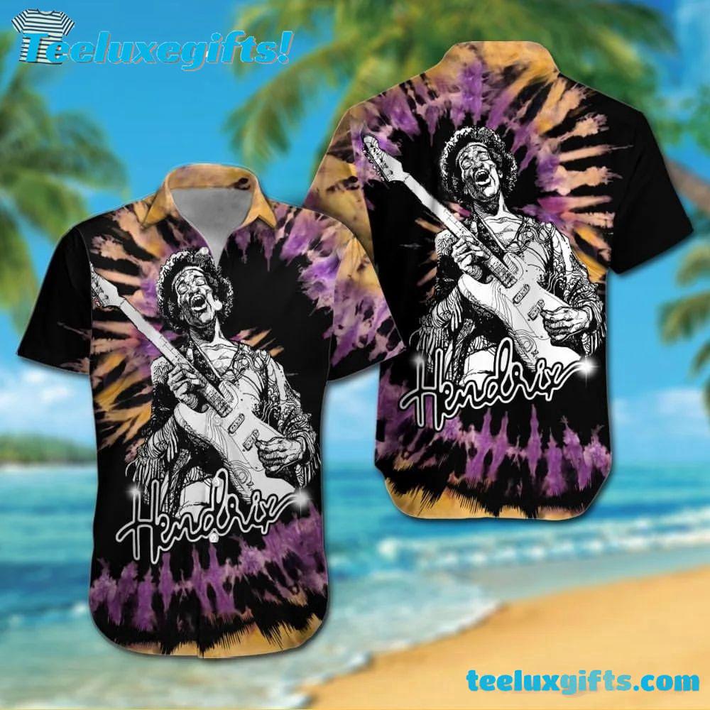 Jimi Hendrix Psychedelic Shred Summer Aloha Hawaiian Shirt