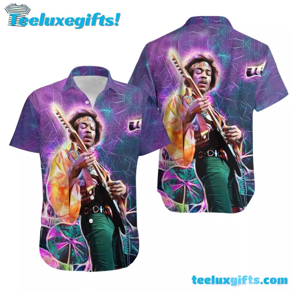 Jimi Hendrix Solo Rock Music Summer Aloha Hawaiian Shirt