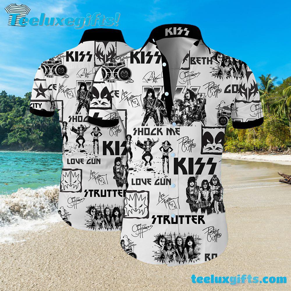 Kiss Band Aloha Style Summer Aloha Hawaiian Shirt