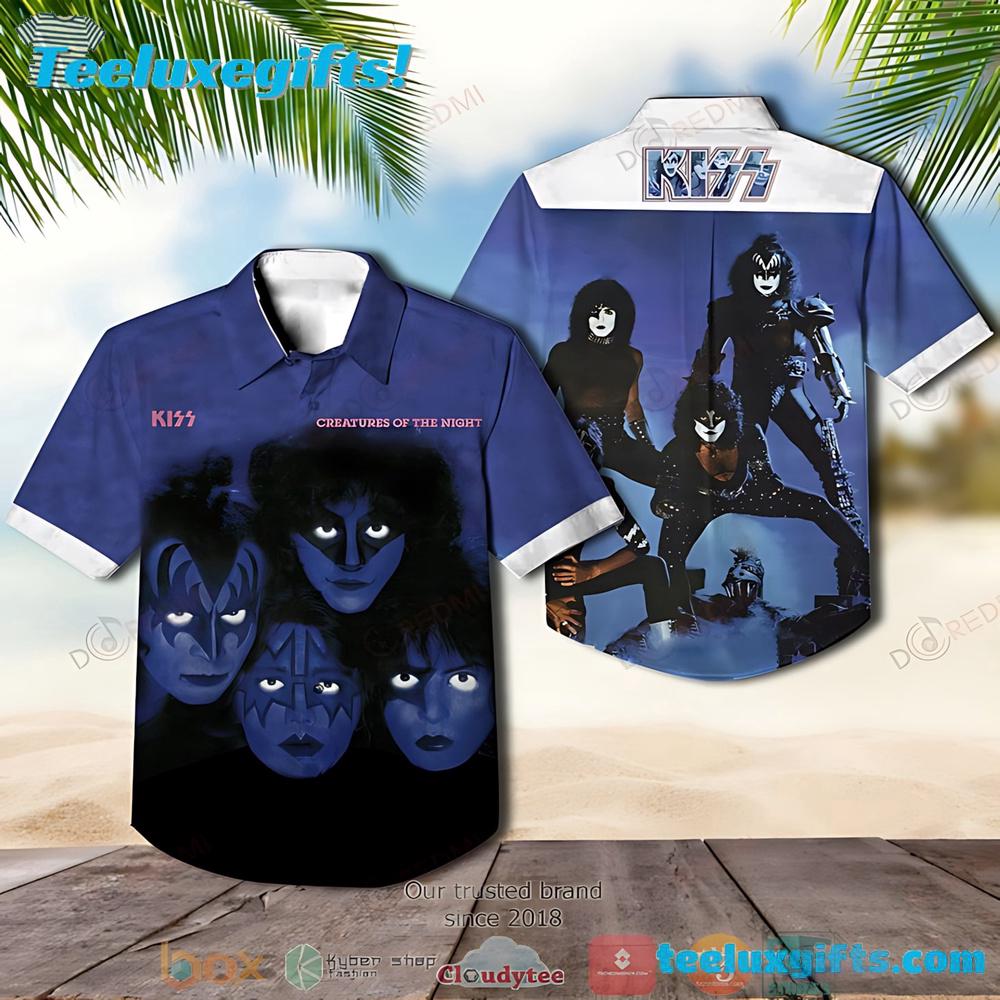 Kiss Band Creatures Of The Night Album Summer Aloha Hawaiian Shirt
