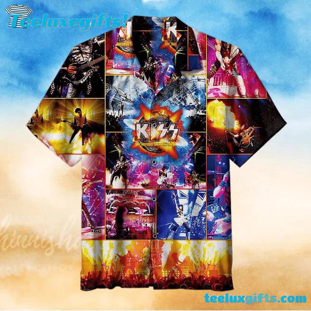 Kiss Band The Hottest Show On Earth Summer Aloha Hawaiian Shirt