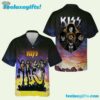 Kiss Rock Band Floral Aloha Summer Aloha Hawaiian Shirt