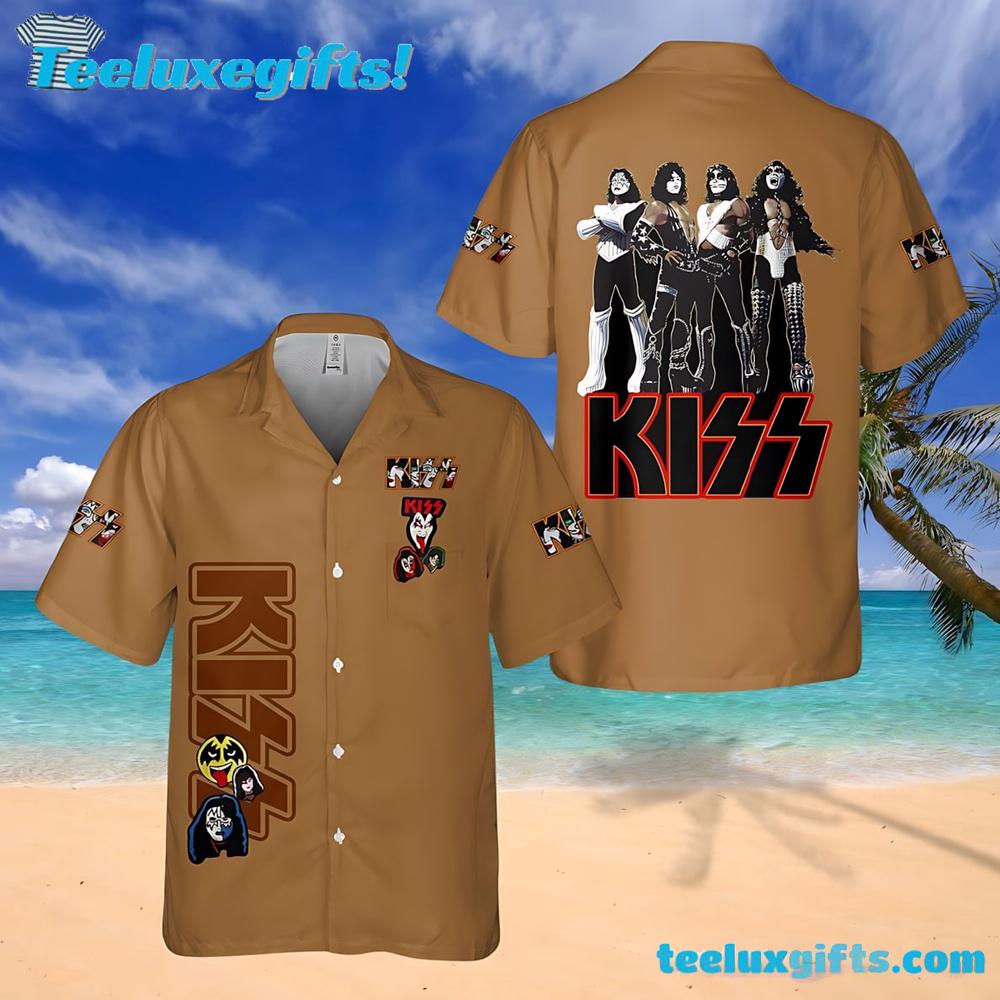 Kiss Rock Legends Yellow Summer Aloha Hawaiian Shirt