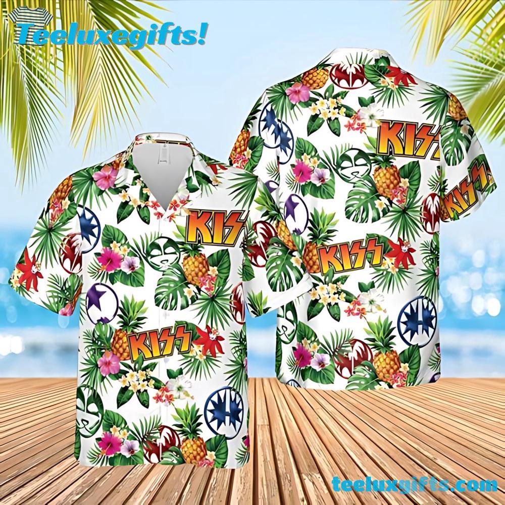 Kiss Tropical Vacation Summer Aloha Hawaiian Shirt