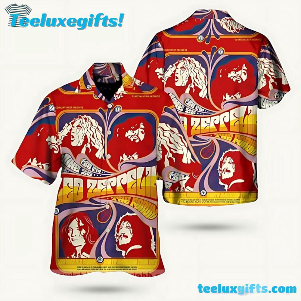 Led Zeppelin Band Retro Summer Aloha Hawaiian Shirt