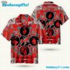 Led Zeppelin Red Pattern Summer Aloha Hawaiian Shirt