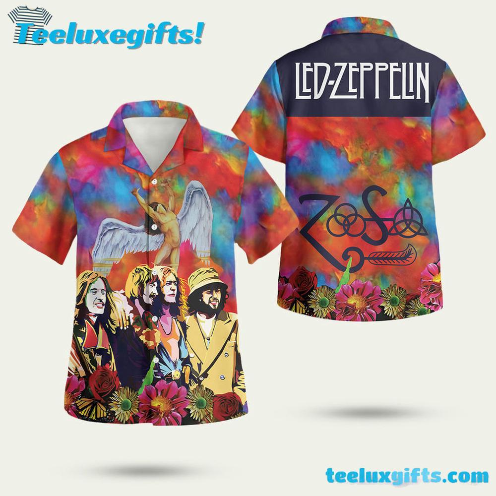 Led Zeppelin Rock 'n' Roll Heaven Summer Aloha Hawaiian Shirt