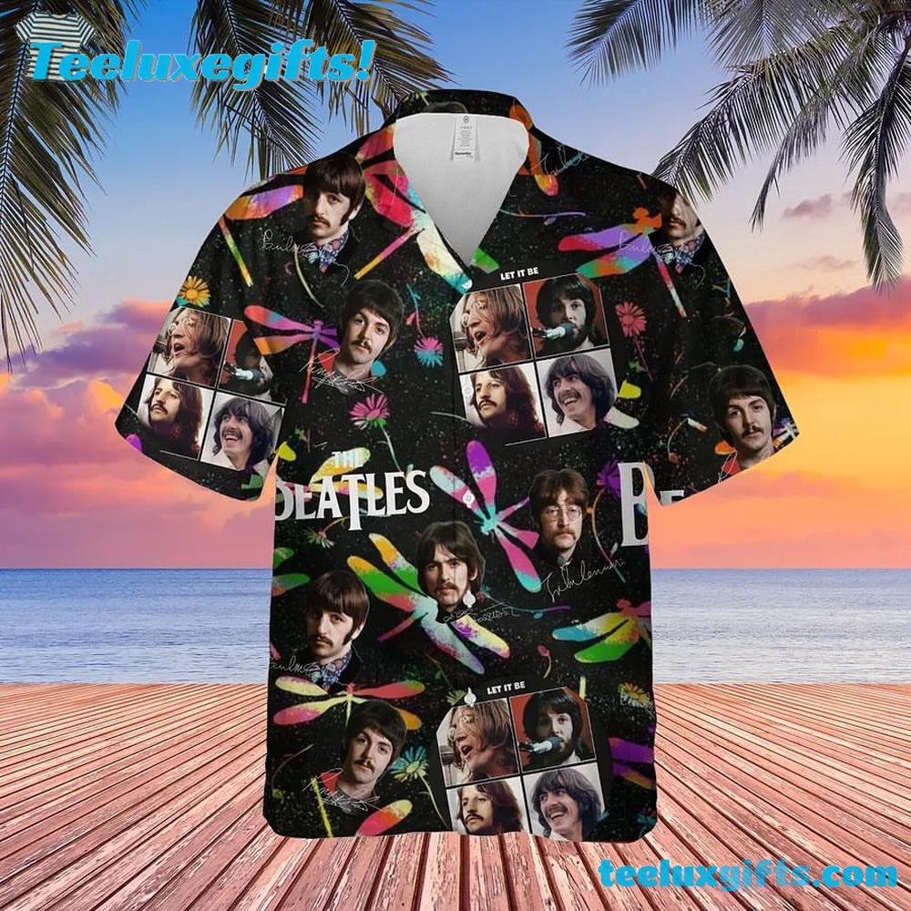 Let It Be Floral Beatles Summer Hawaiian Shirt