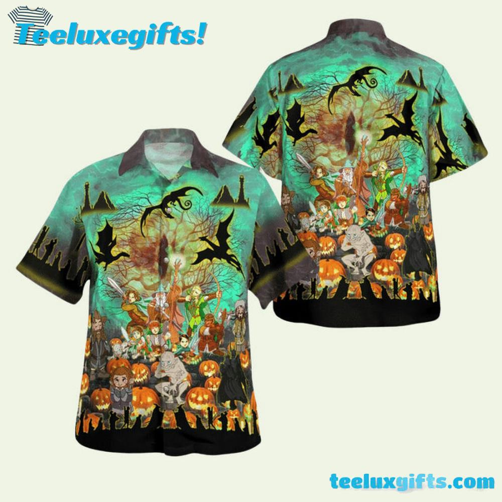 Lord Of The Rings In Halloween Hawaiian Shirt