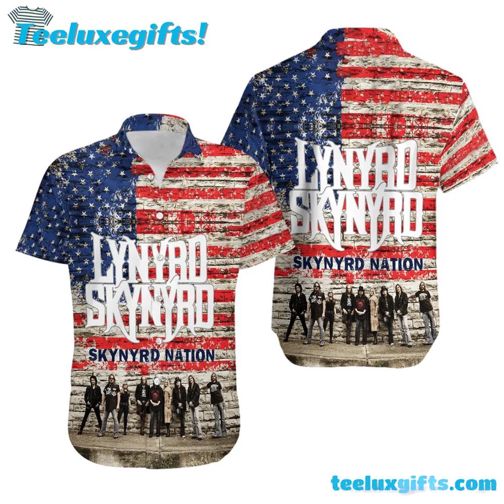 Lynyrd Skynyrd American Pride Vintage Summer Aloha Hawaiian Shirt