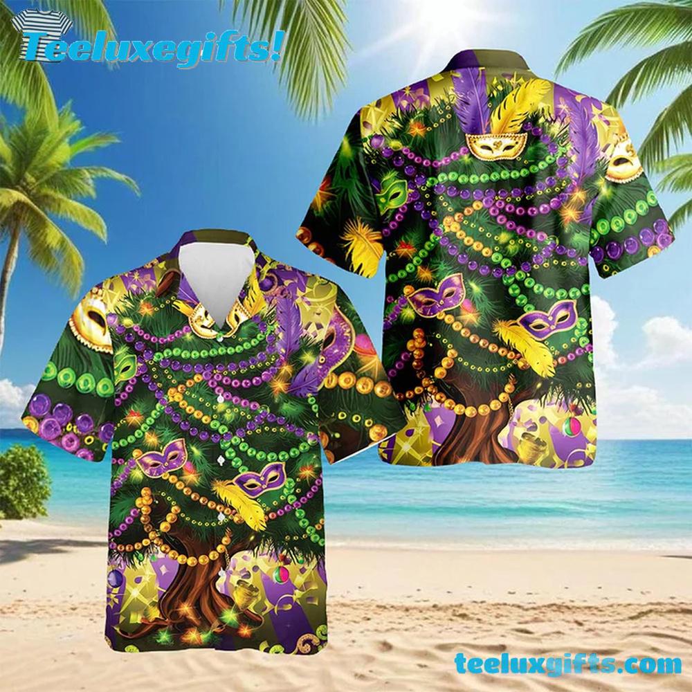 Mardi Gras Tree Hawaiian Shirt Mardi Gras Tree Hawaiian Shirt