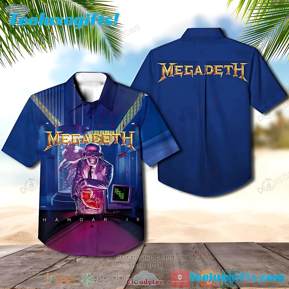 Megadeth Band Hangar 18 Summer Aloha Hawaiian Shirt