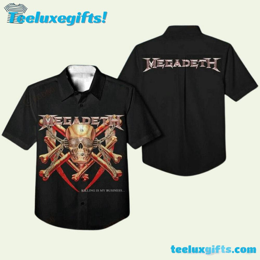 Megadeth Band Killing Is My Business And Business Is Good Summer Aloha Hawaiian Shirt