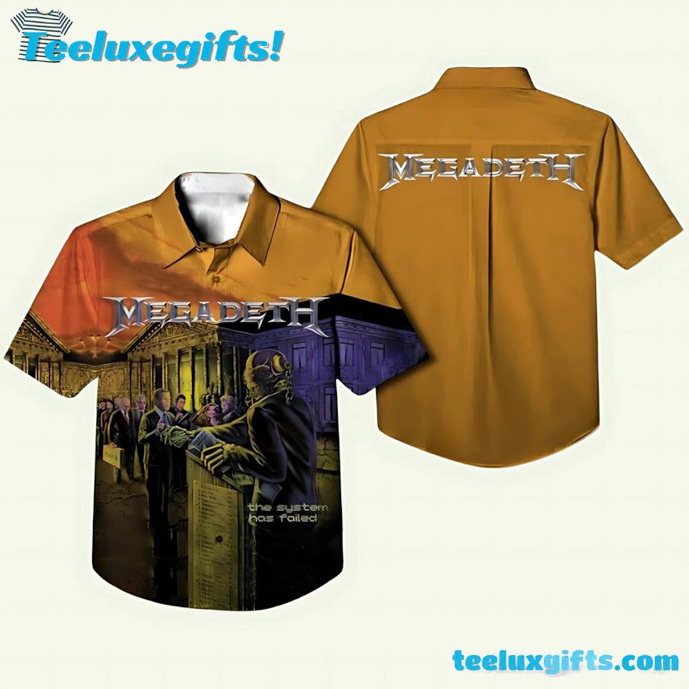 Megadeth Band The System Has Failed Summer Aloha Hawaiian Shirt