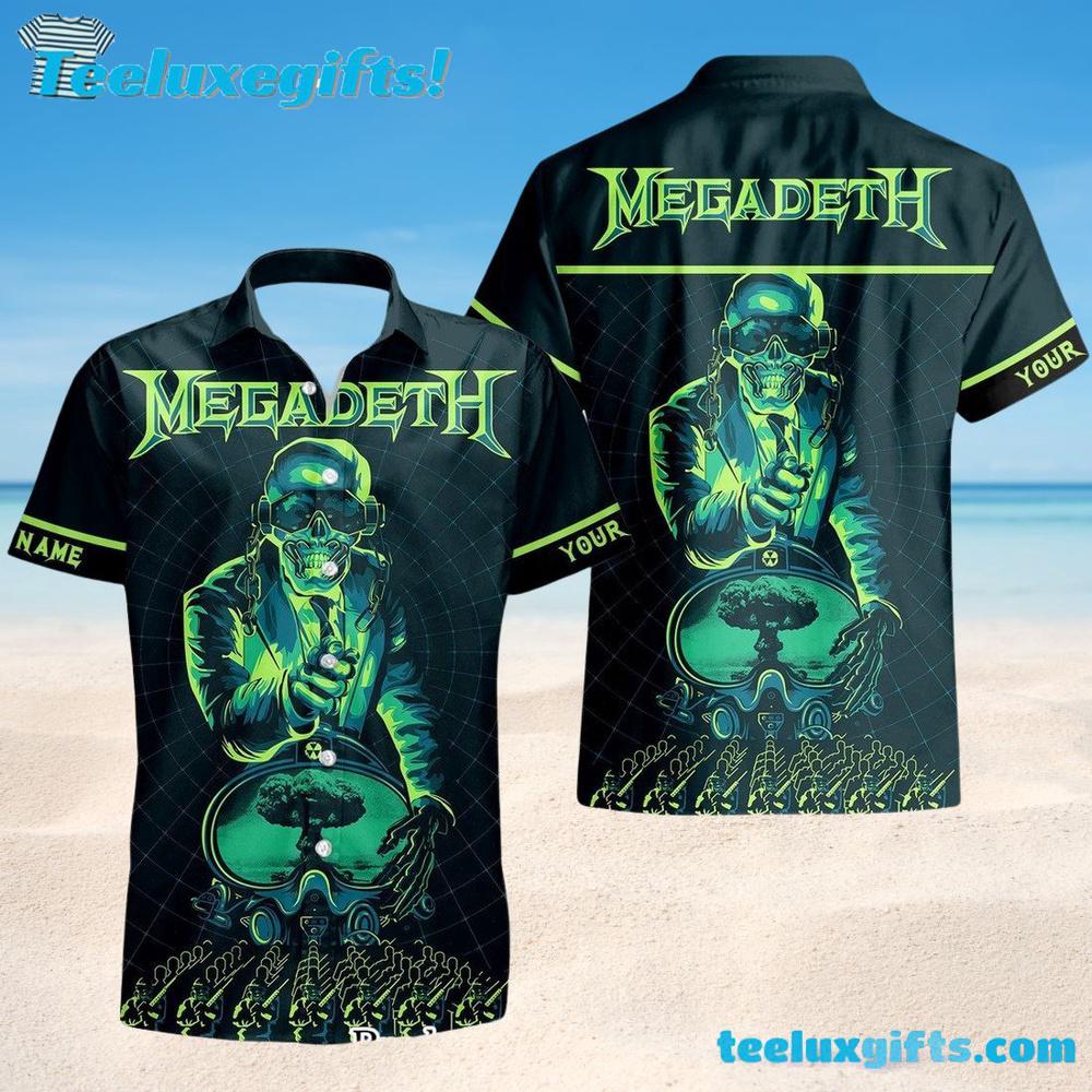 Megadeth Dystopian Command Summer Aloha Hawaiian Shirt