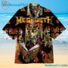 Megadeth Gothic Skull Priest Summer Aloha Hawaiian Shirt