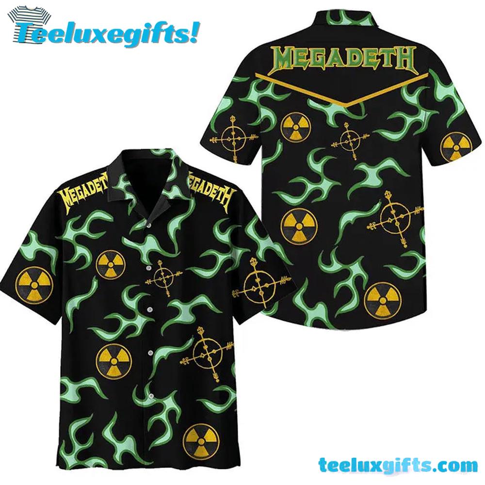 Megadeth Hazard Logo Summer Aloha Hawaiian Shirt