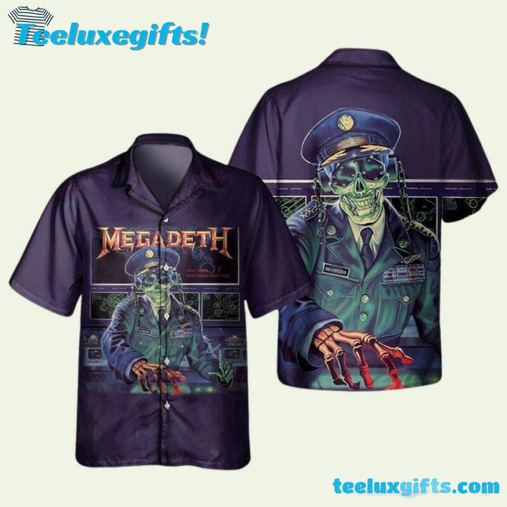 Megadeth Holy Wars The Punishment Due Summer Aloha Hawaiian Shirt