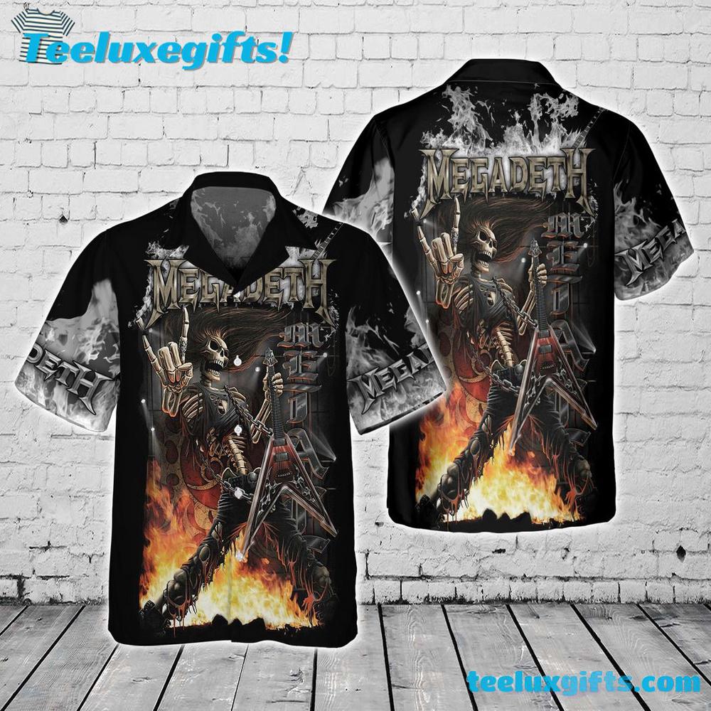 Megadeth Inferno Warrior Summer Aloha Hawaiian Shirt
