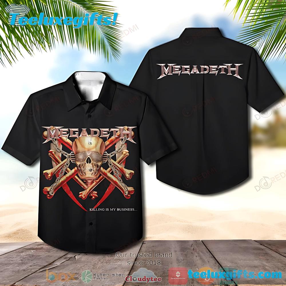 Megadeth Killing Is My Business Summer Aloha Hawaiian Shirt