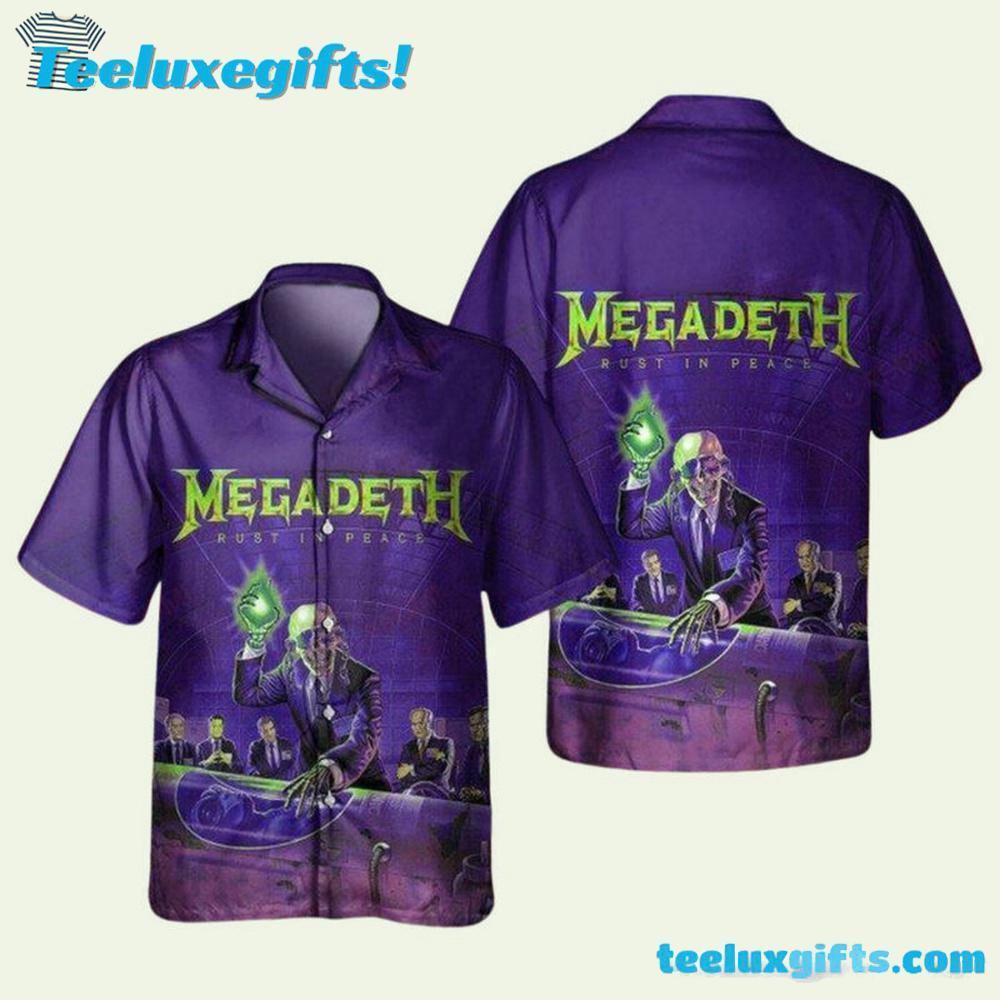 Megadeth Rust In Peace 2 Summer Aloha Hawaiian Shirt