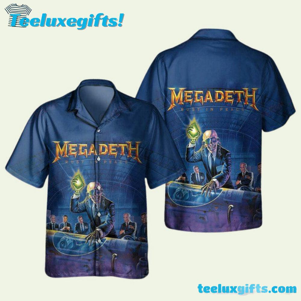 Megadeth Rust In Peace Summer Aloha Hawaiian Shirt
