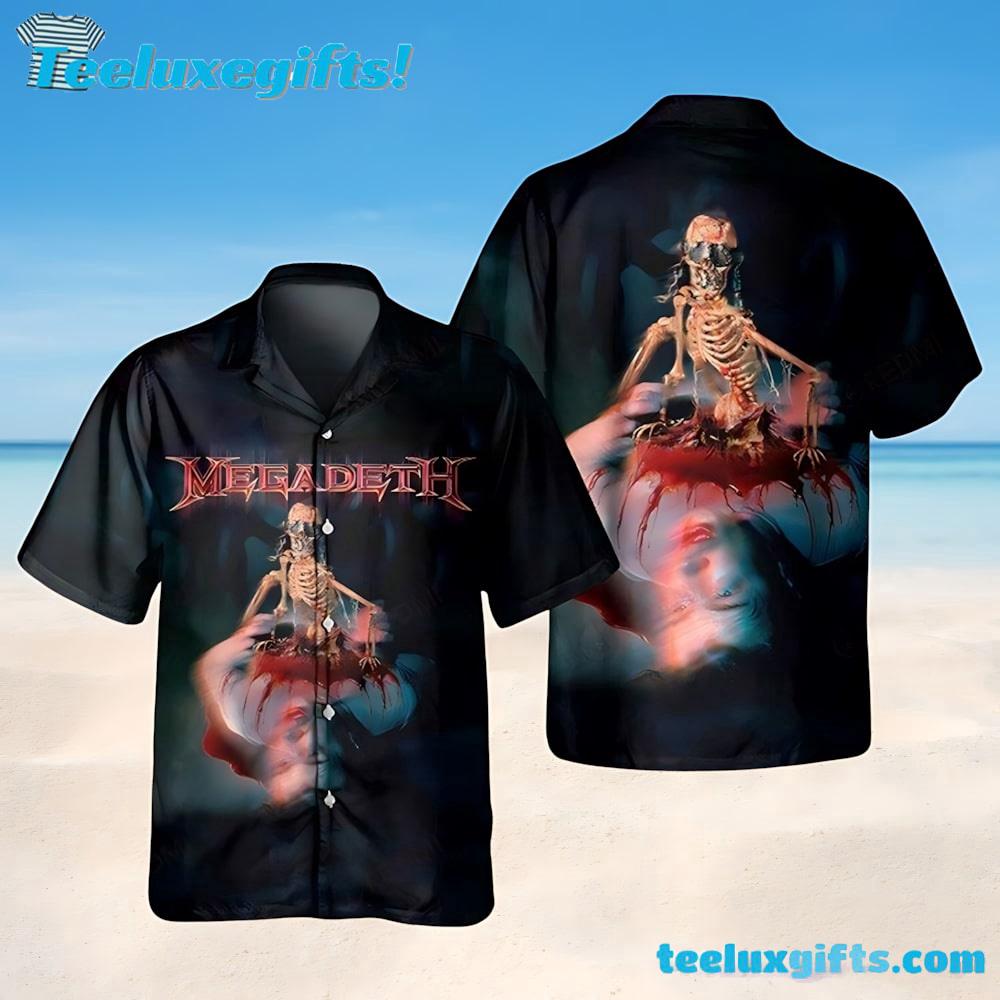 Megadeth Skeleton Symphony Summer Aloha Hawaiian Shirt