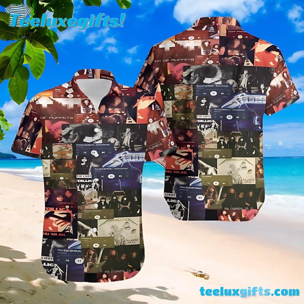 Metallica Album Collect 2024 Summer Trend Summer Aloha Hawaiian Shirt