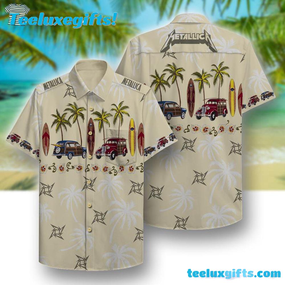 Metallica Beach Pattern Summer Aloha Hawaiian Shirt