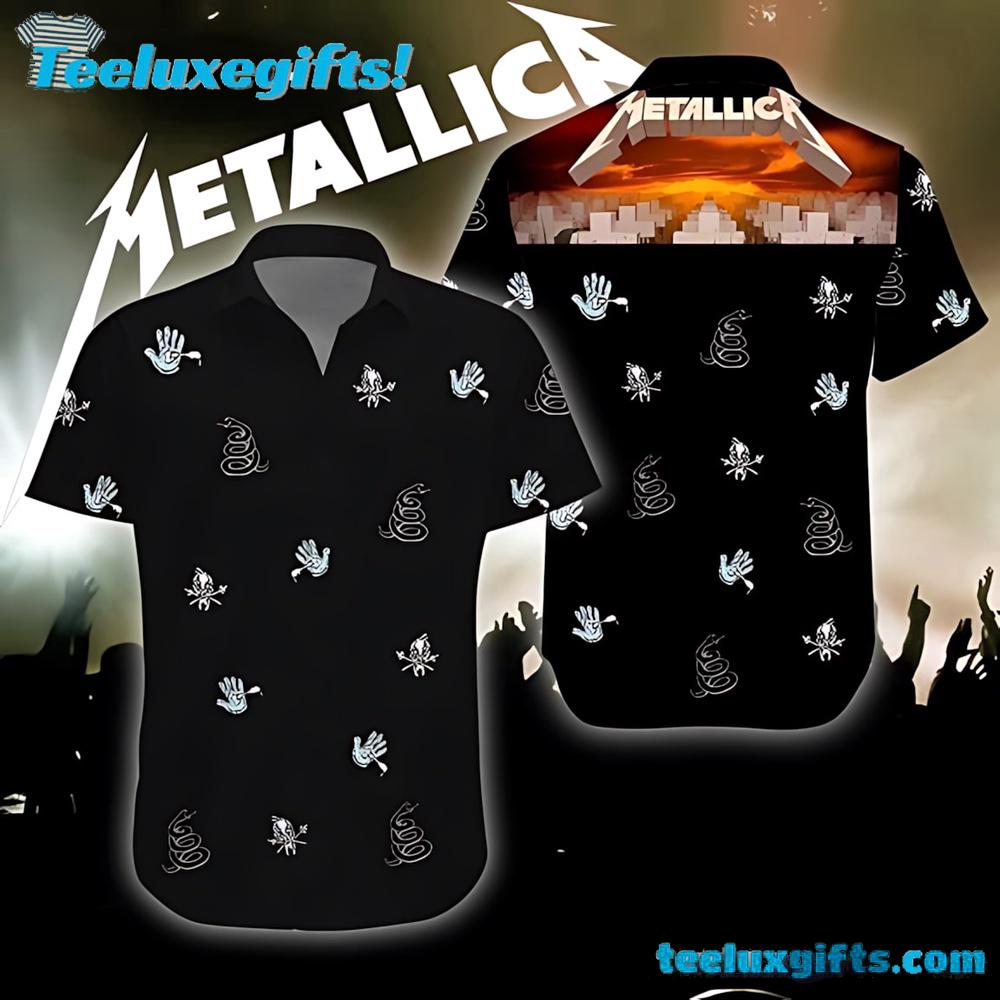 Metallica Black Album Tribute Summer Aloha Hawaiian Shirt