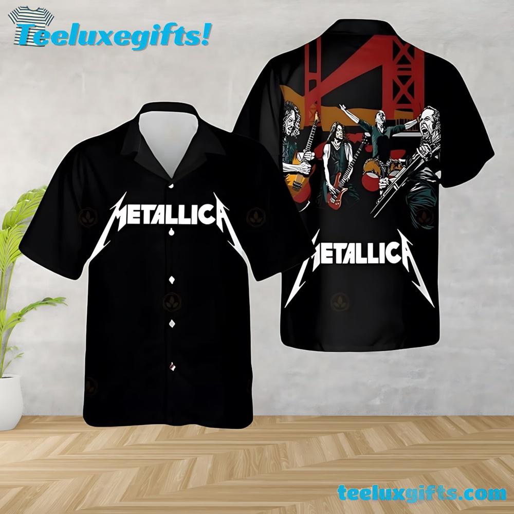 Metallica Golden Gate Rock Summer Aloha Hawaiian Shirt