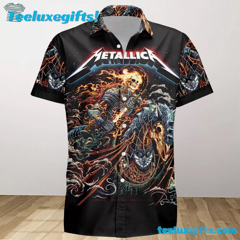 Metallica Gothenburg Sweden M72 World Tour Summer Aloha Hawaiian Shirt