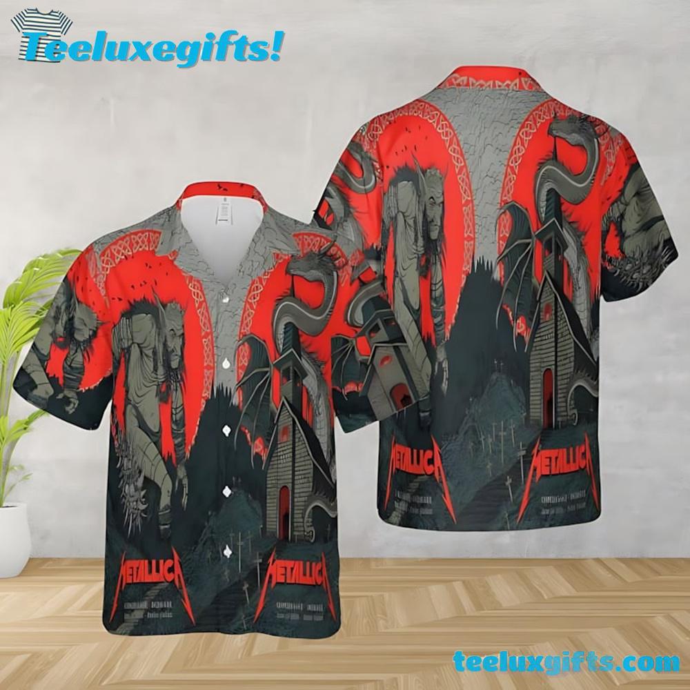 Metallica M72 World Tour In Parken Stadium Copenhagen Denmark On June 14th and 16th 2024 Summer Aloha Hawaiian Shirt