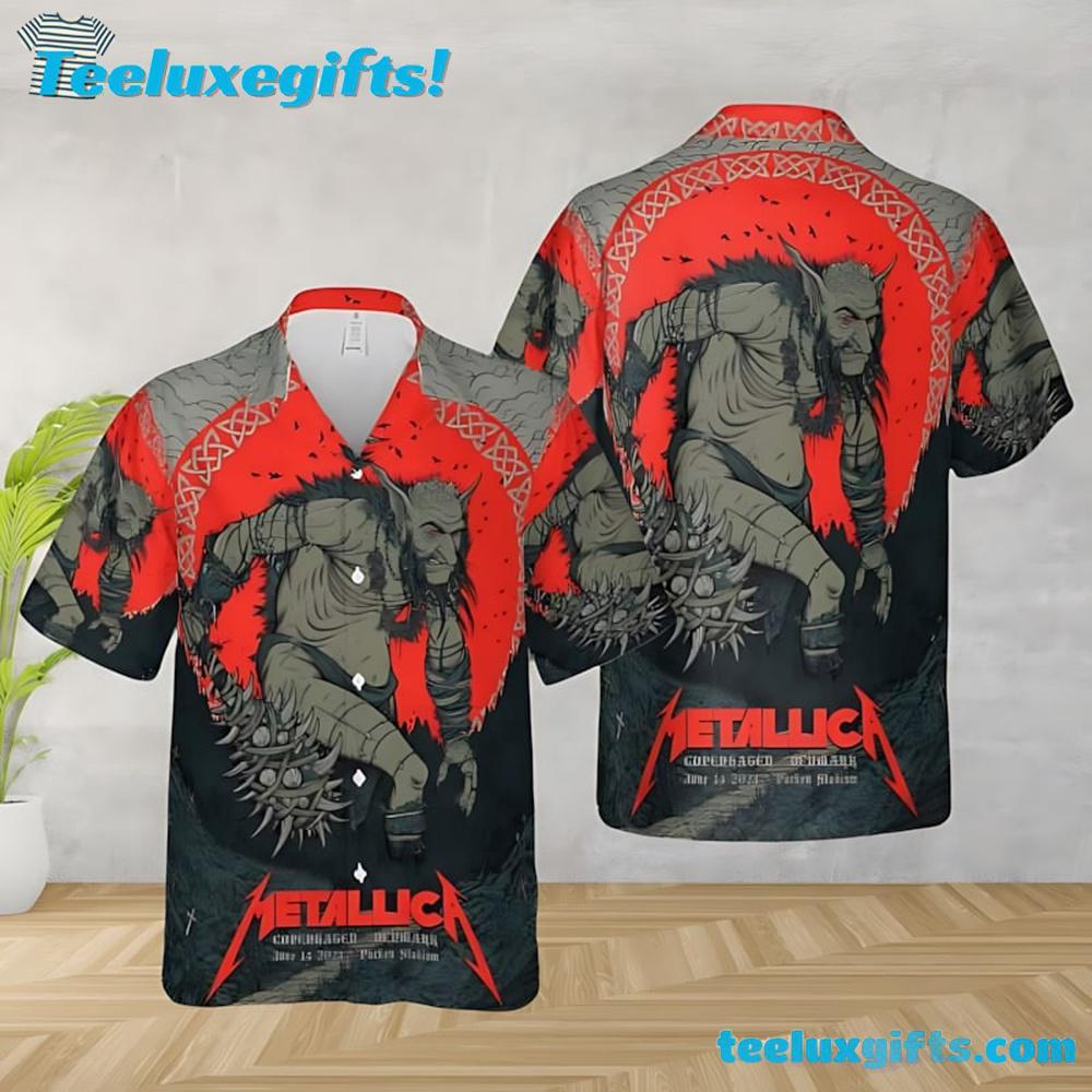 Metallica M72 World Tour In Parken Stadium Copenhagen Denmark Summer Aloha Hawaiian Shirt