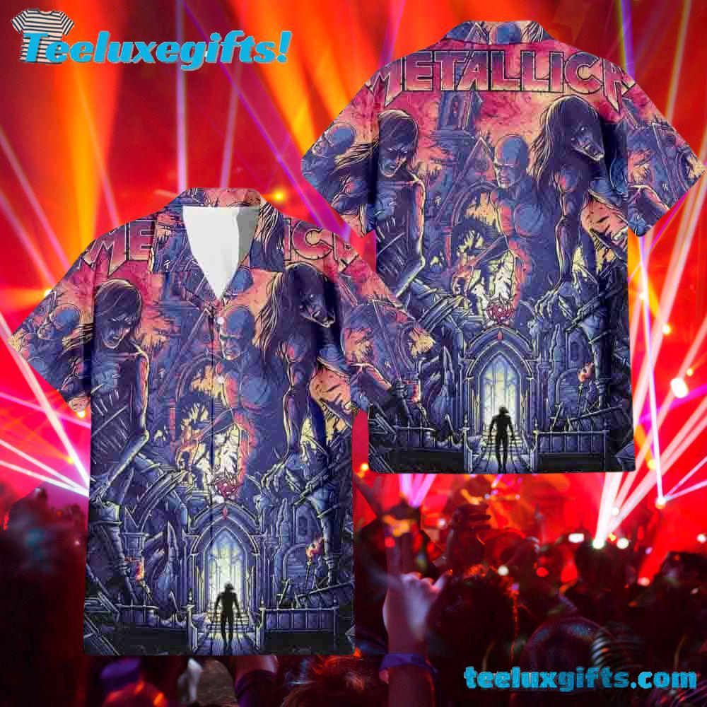 Metallica The Unforgiven 2024 Summer Tour Summer Aloha Hawaiian Shirt