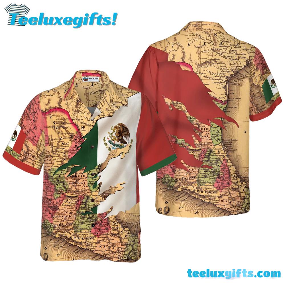 Mexico Map Flag Proud Hawaiian Shirt