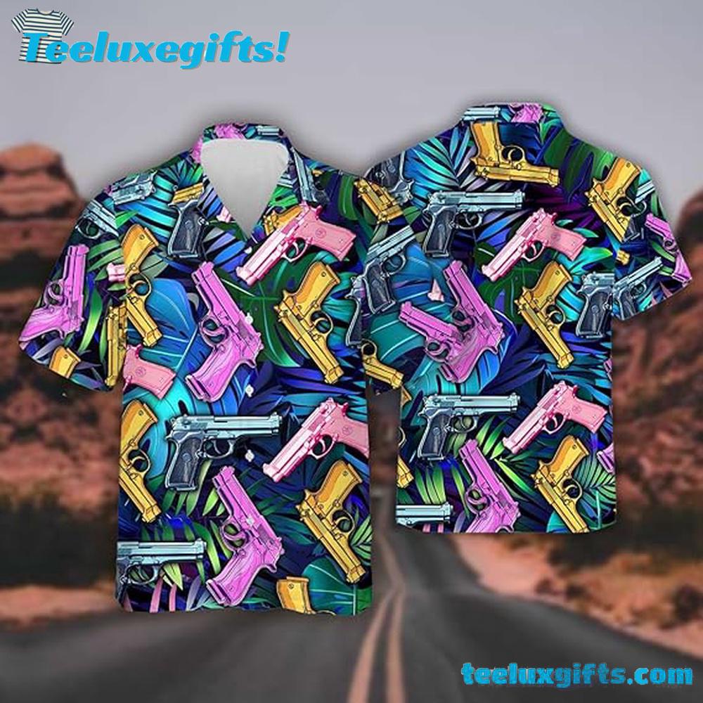 Military Gun Hawaiian Shirt