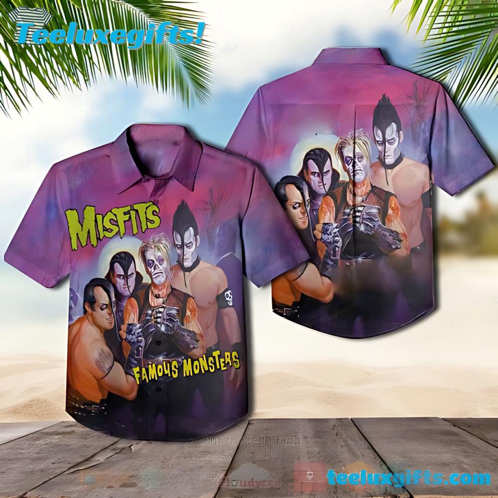 Misfits Famous Monsters Album Summer Aloha Hawaiian Shirt