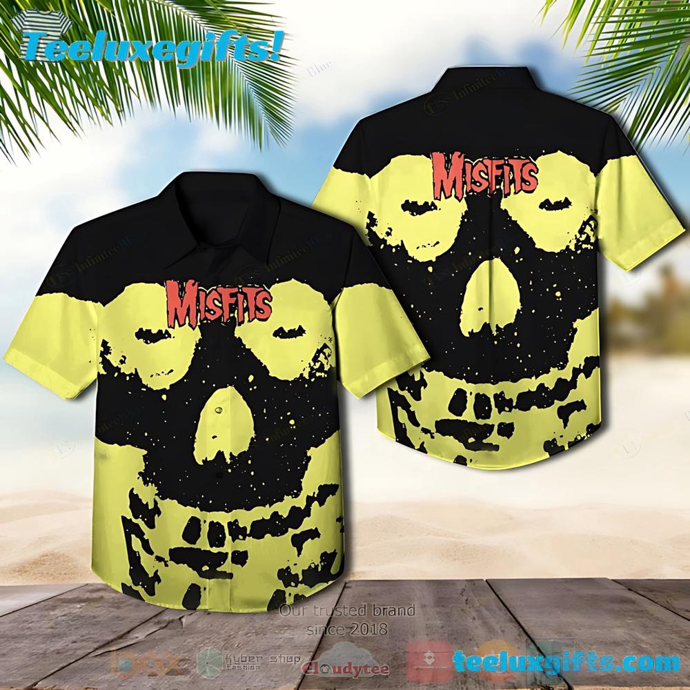 Misfits Glow Skull Summer Aloha Hawaiian Shirt