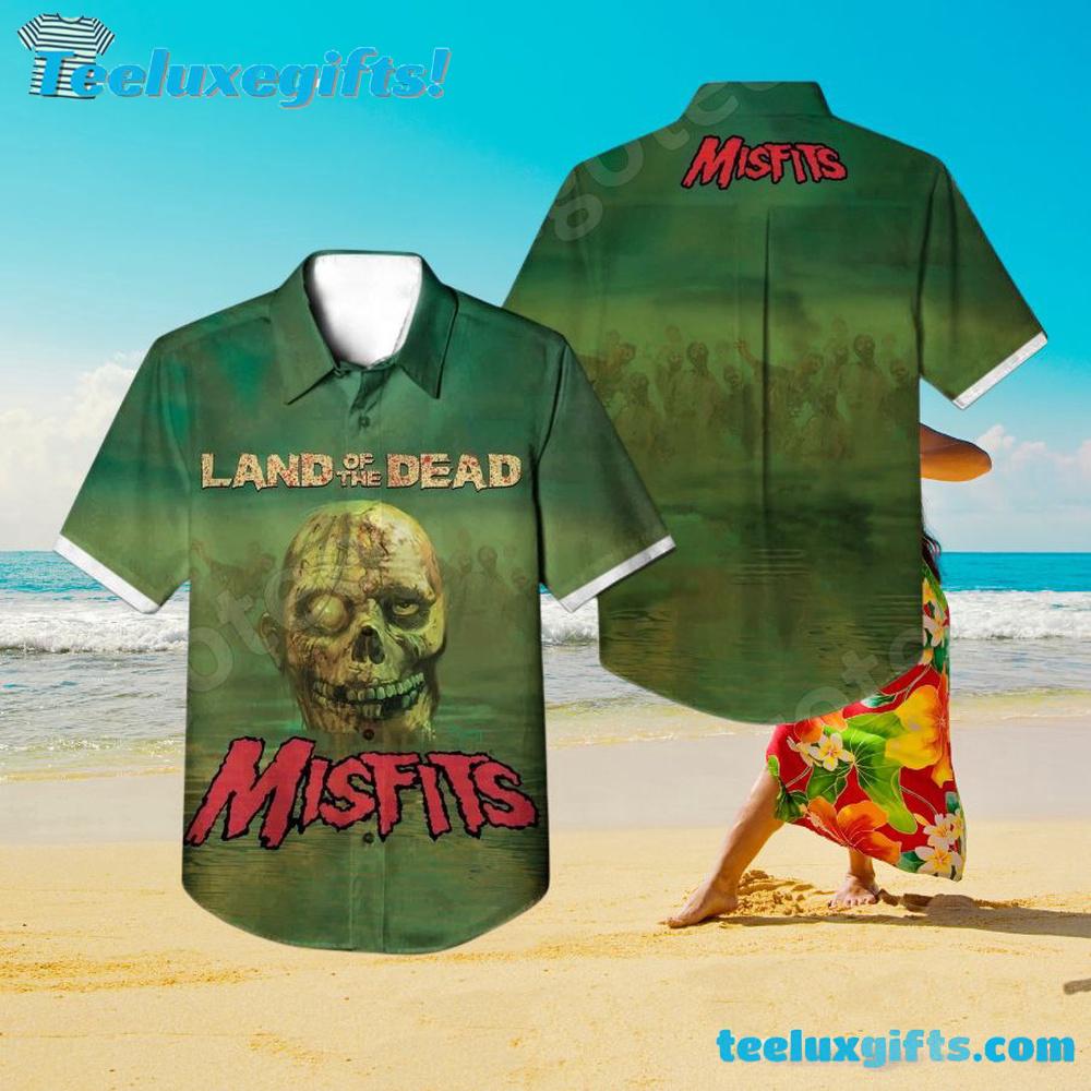 Misfits Land Of The Dead Single Cover Summer Aloha Hawaiian Shirt